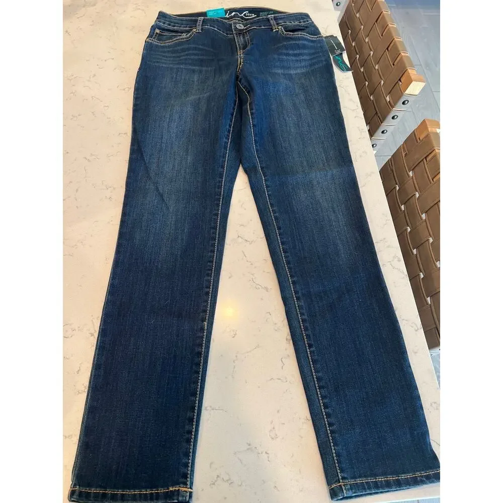 INC Denim Dark Skinny Leg Curvy Fit Jeans Size 8 30 inseam NWT